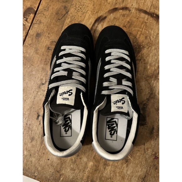 Vans Super Lowpro Black + Silver Sneakers Size 10.5 NIB NEW - Picture 4 of 10